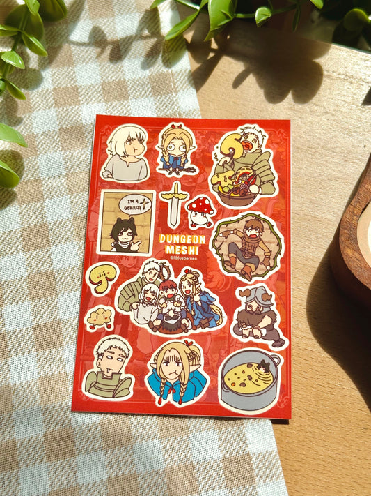 dungeon meshi sticker sheet