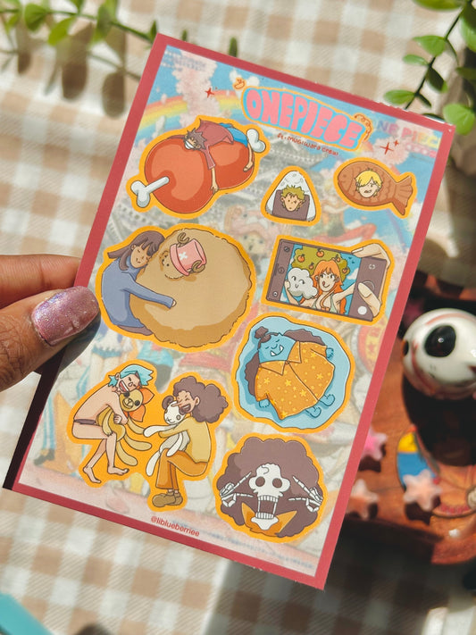 One piece sticker sheet
