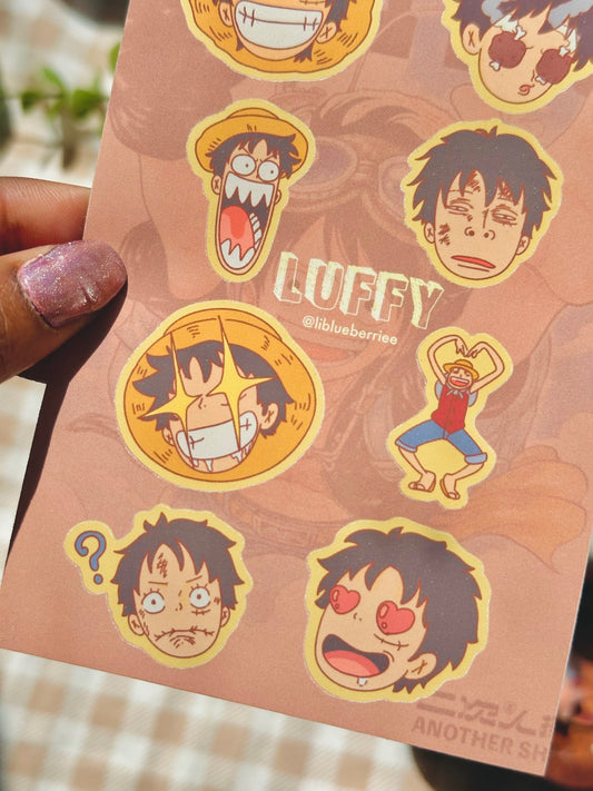 luffy sticker sheet