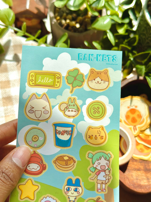 rackets sticker sheet