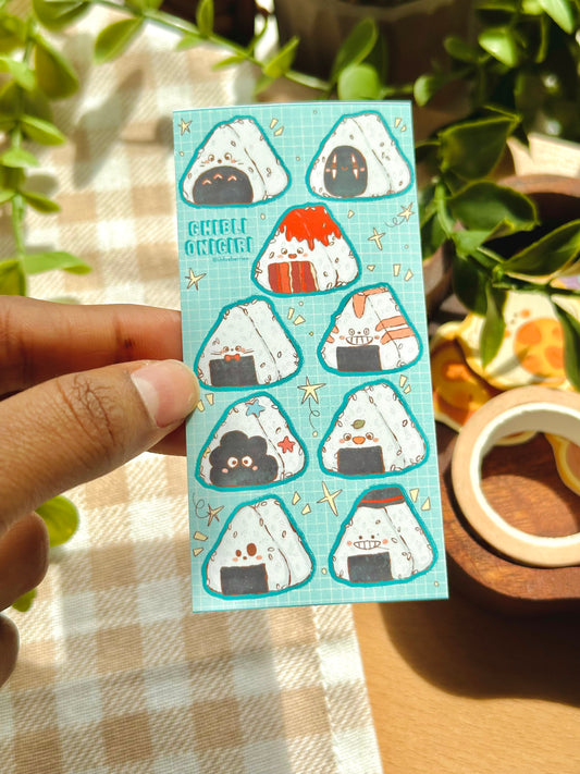 ghibli onigiri sticker sheet