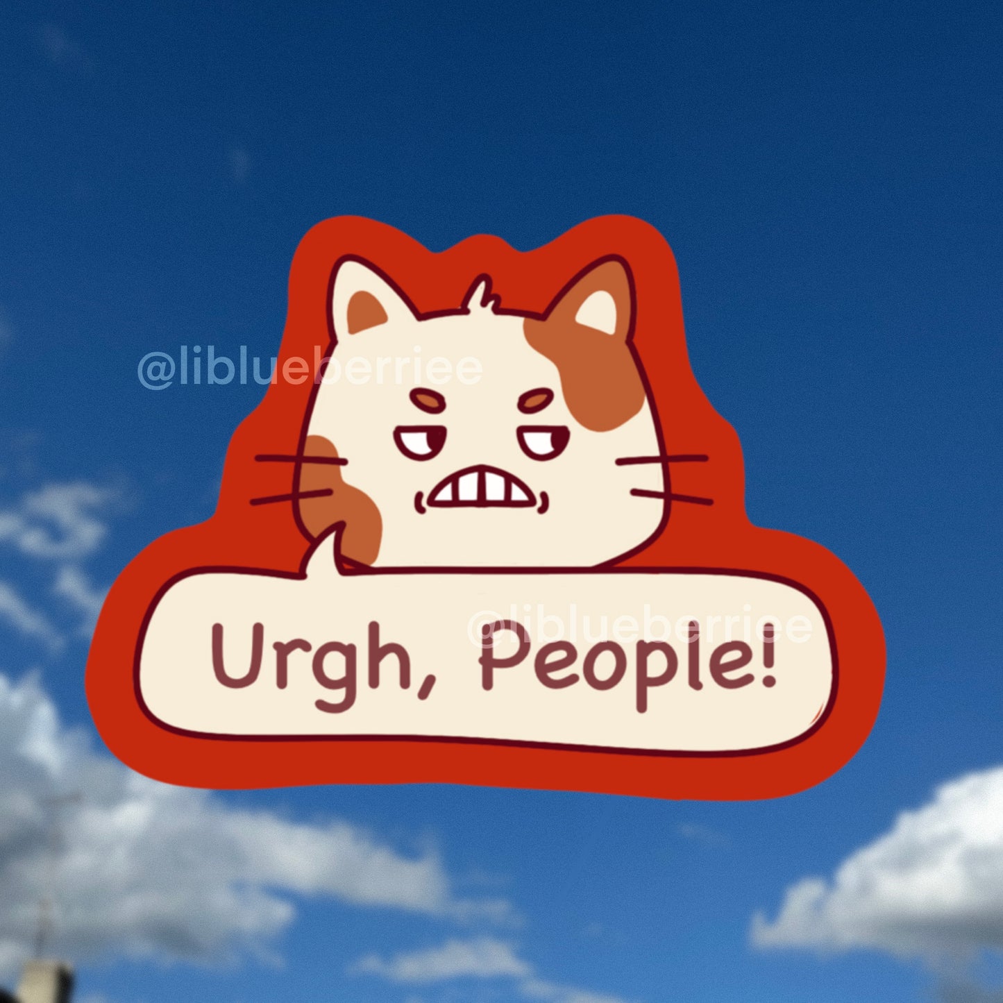 urgh people! sticker flake