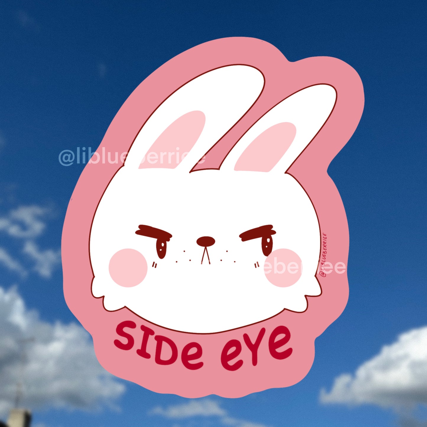side eye sticker flake