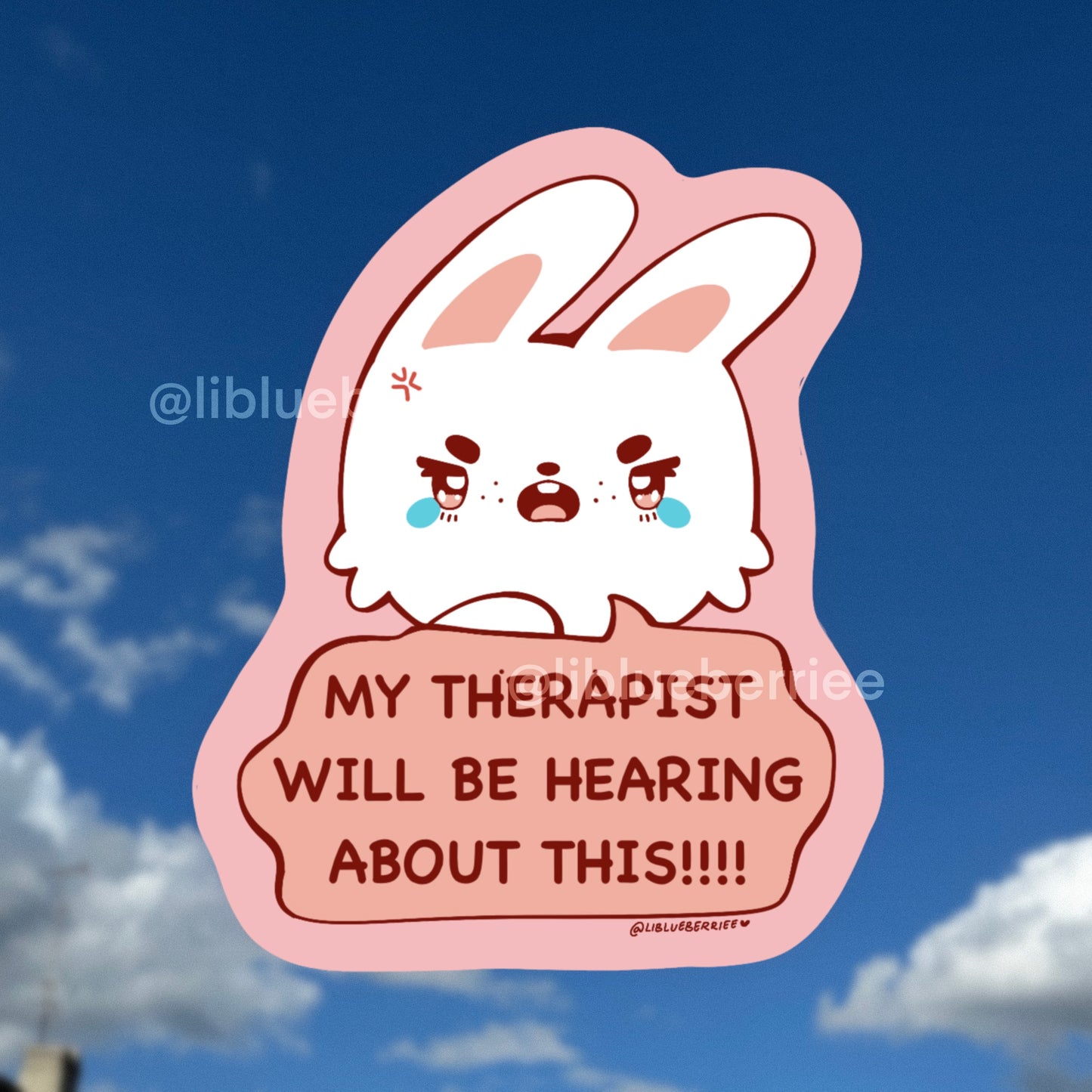 my therapist will hear about this sticker flake