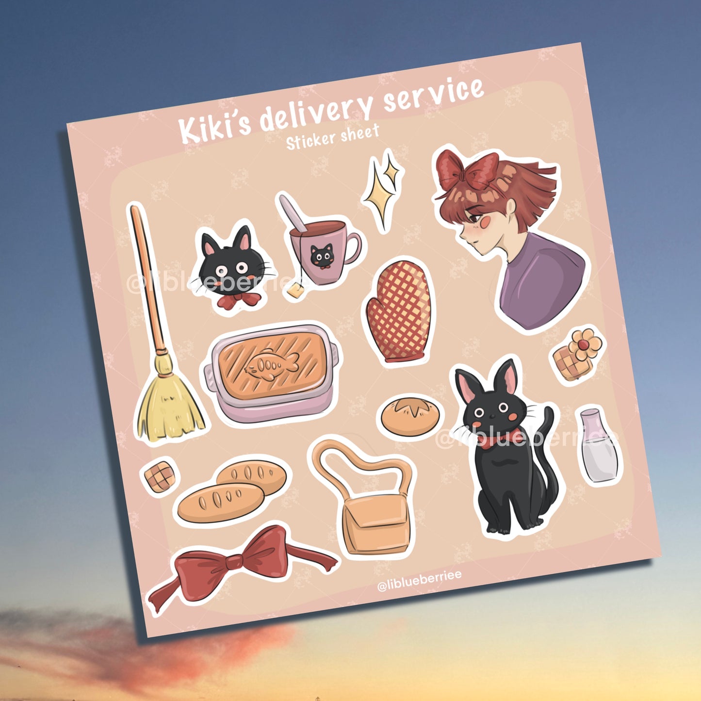 kikis delivery service- ghibli sticker sheet