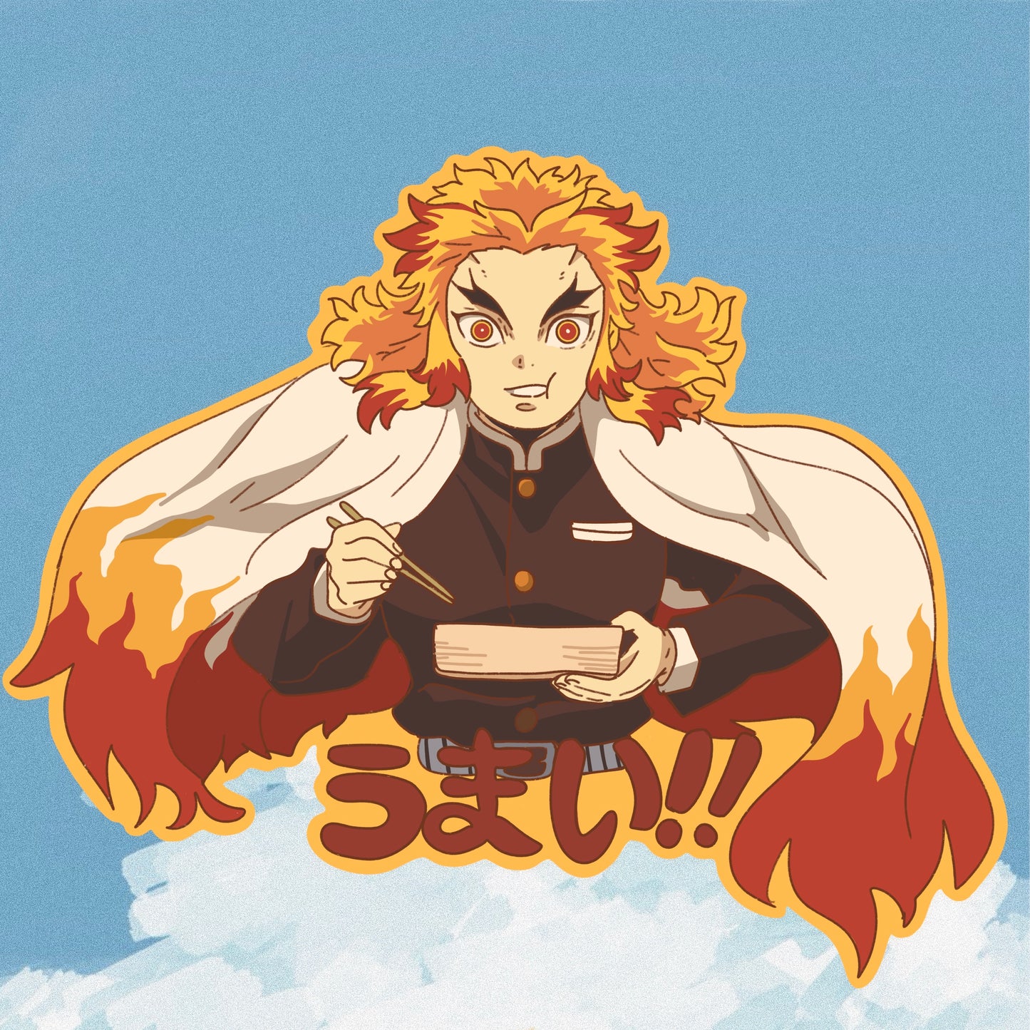 rengoku sticker flakes