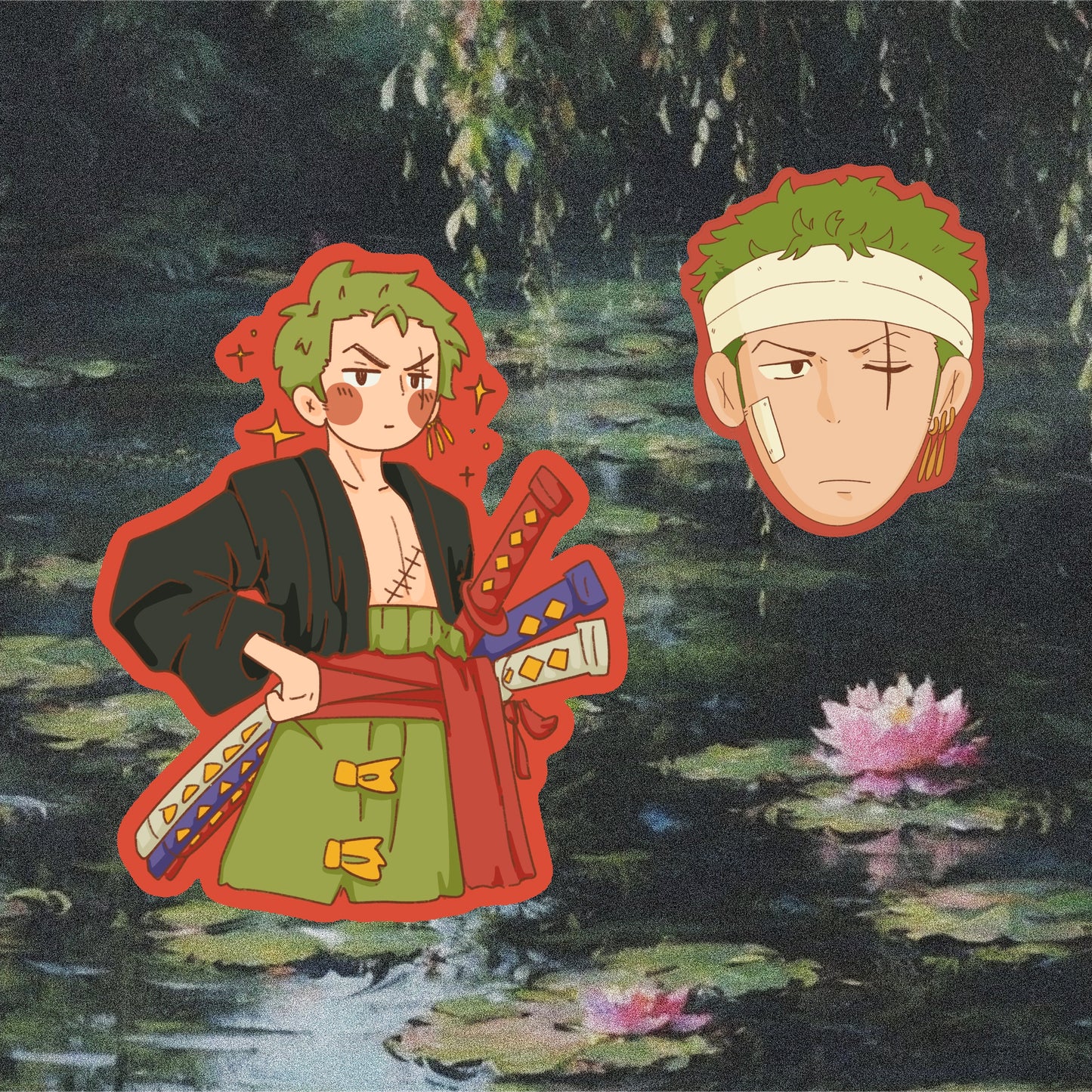 zoro sticker flake