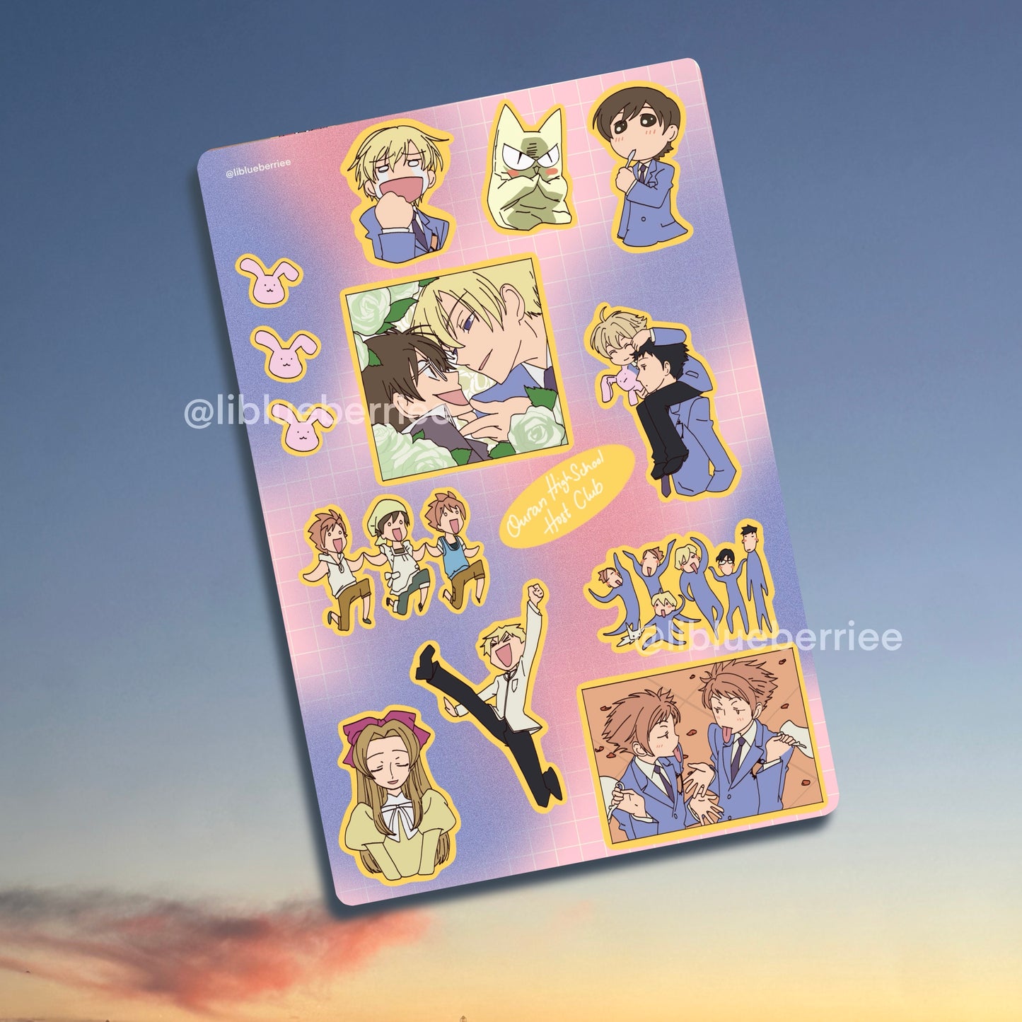 ouran high sticker sheet