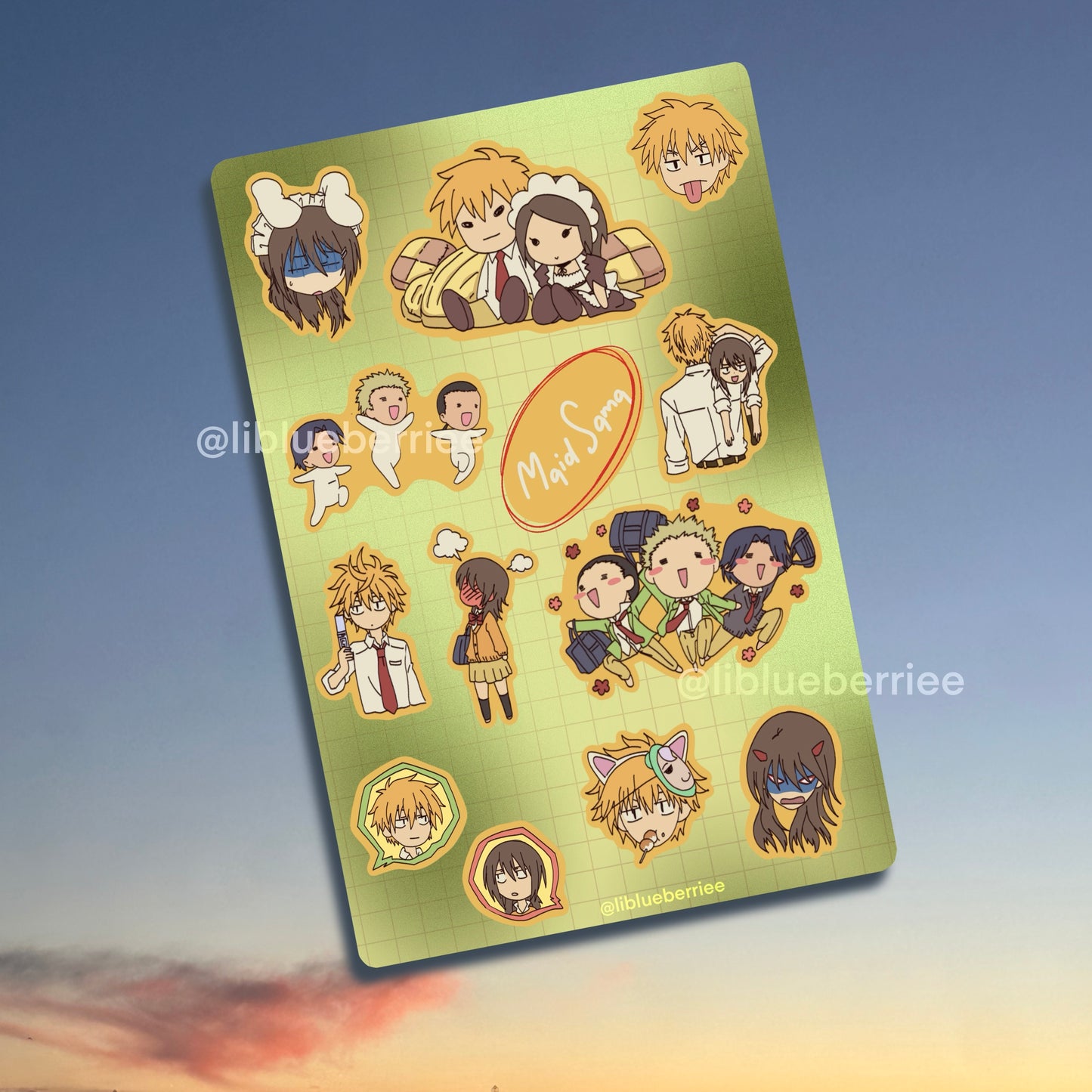 maid sama sticker sheet
