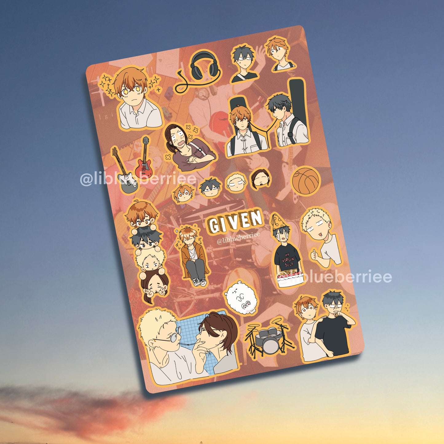 given sticker sheet