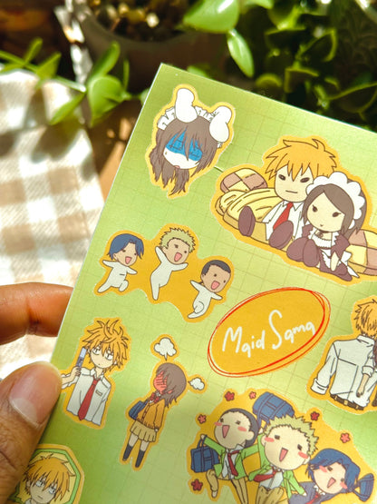 maid sama sticker sheet