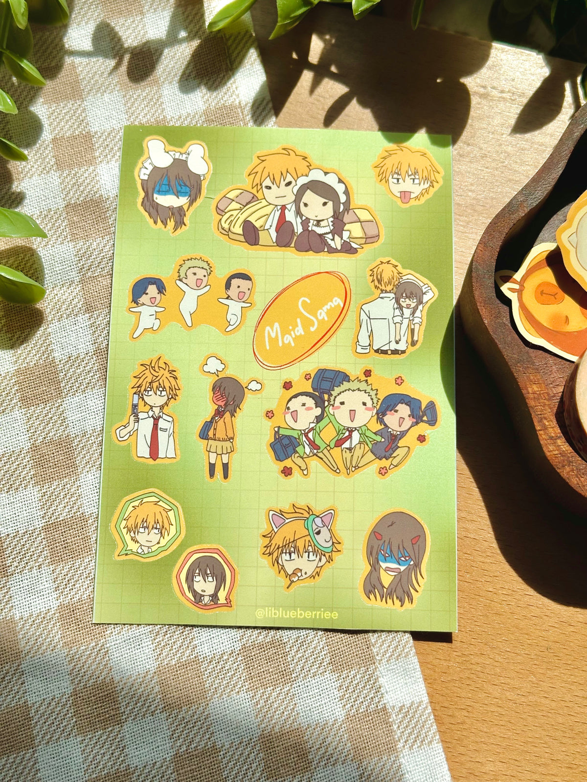 maid sama sticker sheet