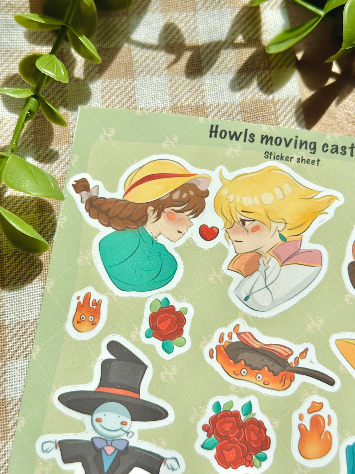 howls moving castle- ghibli sticker sheet
