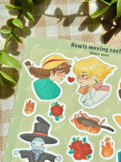 howls moving castle- ghibli sticker sheet
