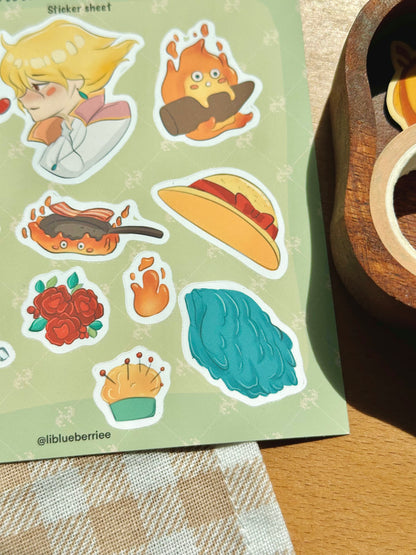 howls moving castle- ghibli sticker sheet