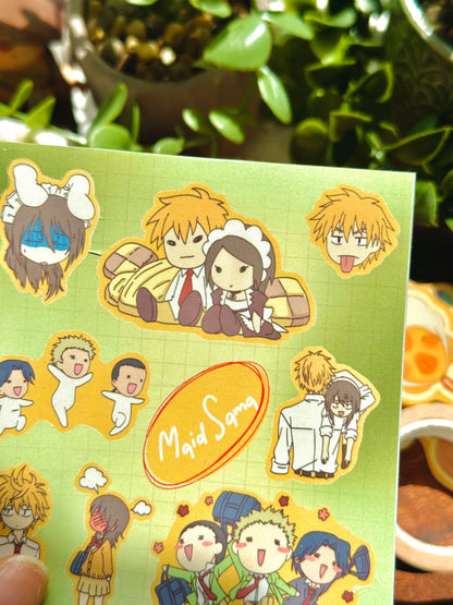 maid sama sticker sheet