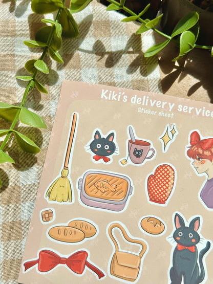 kikis delivery service- ghibli sticker sheet
