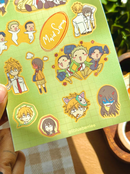 maid sama sticker sheet