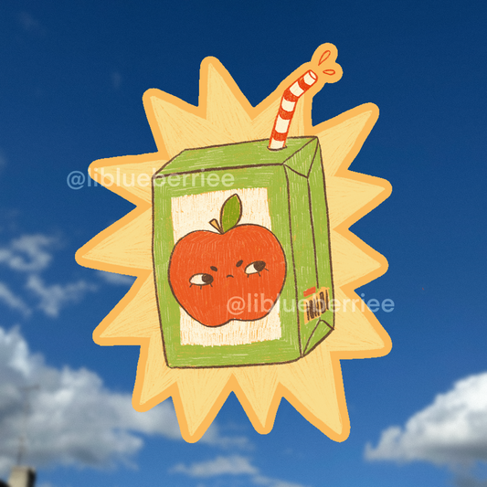 apple juice sticker flake
