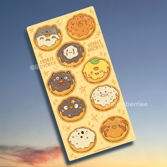 ghibli donuts sticker sheet