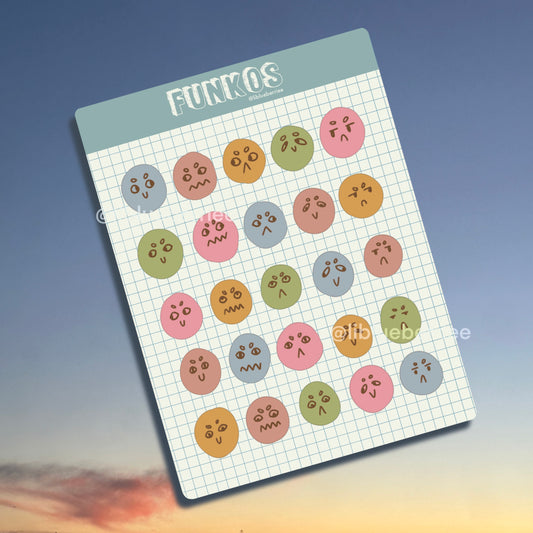 Funkos sticker sheet