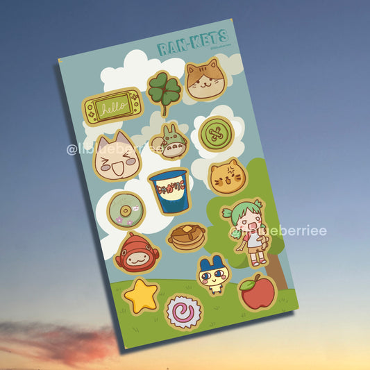 rackets sticker sheet