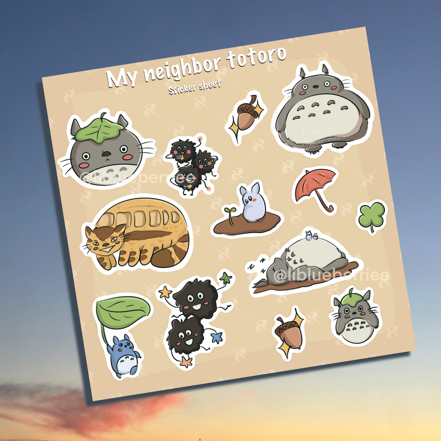 my neighbour totoro- ghibli sticker sheet