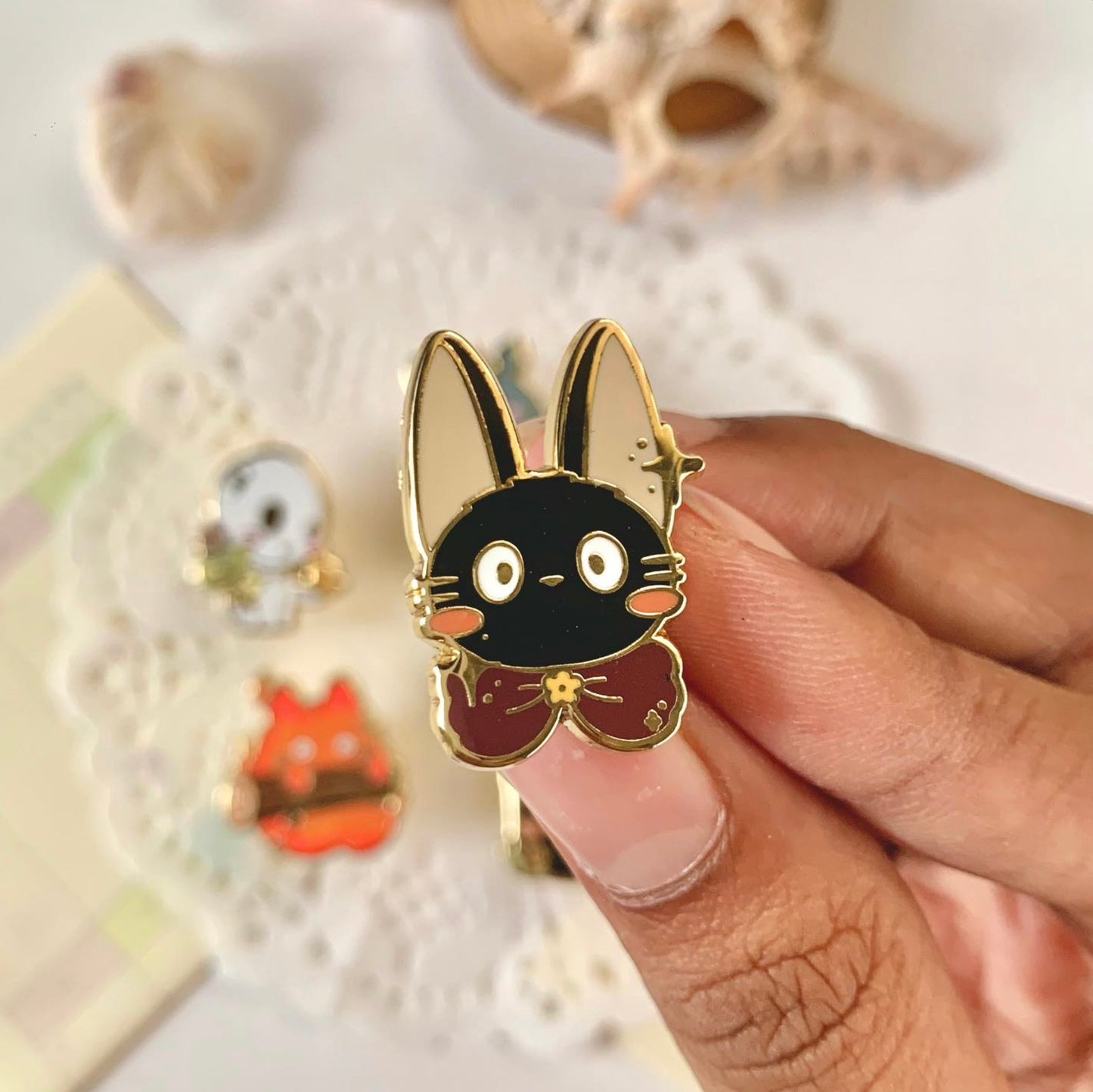 ghibli spring enamel pins