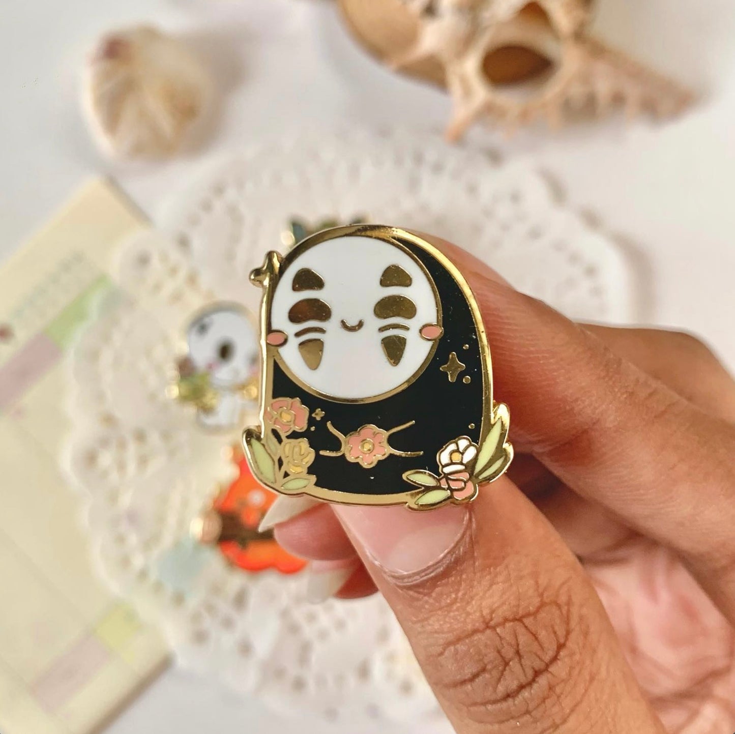 ghibli spring enamel pins