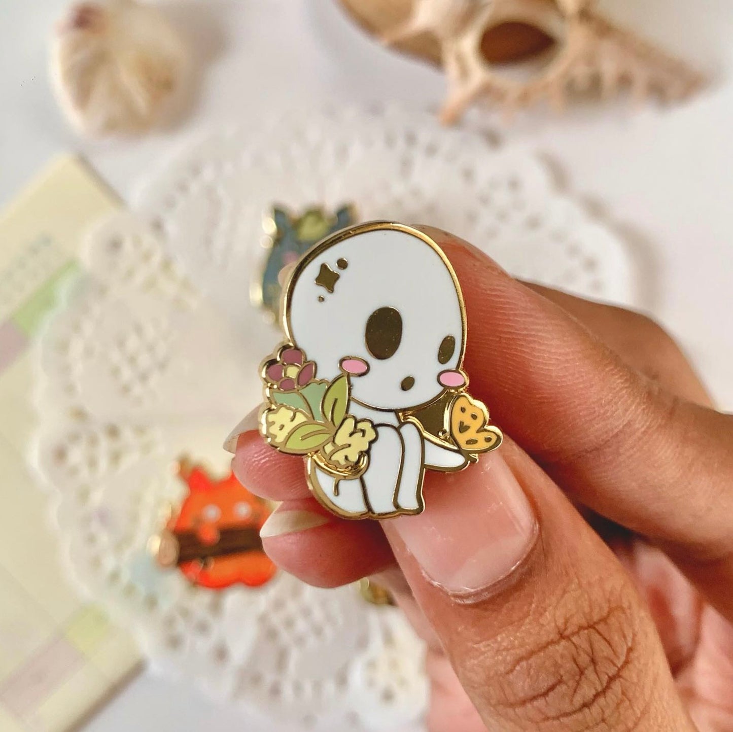ghibli spring enamel pins