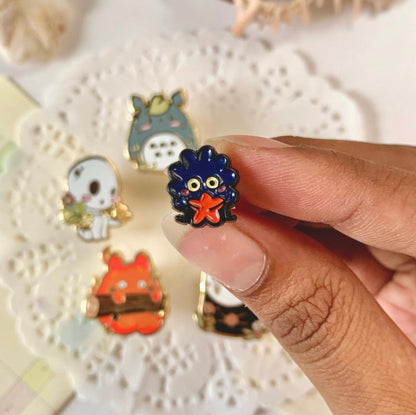 ghibli spring enamel pins