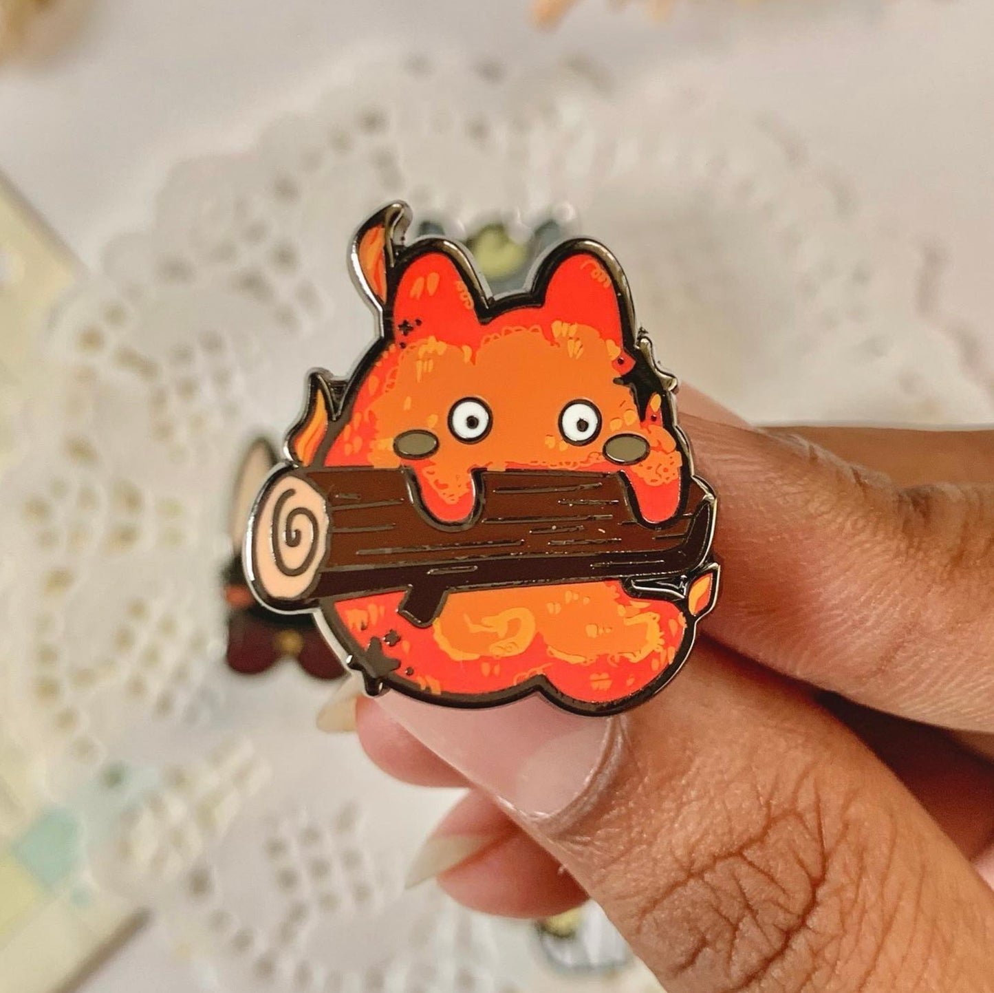 ghibli spring enamel pins