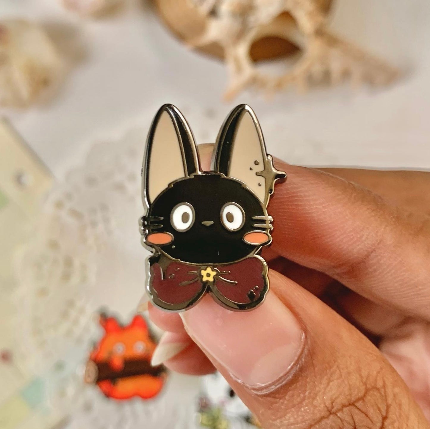 ghibli spring enamel pins