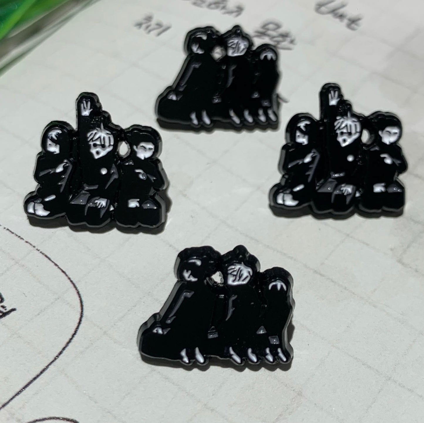 gojo^geto^shoko jjk enamel pins