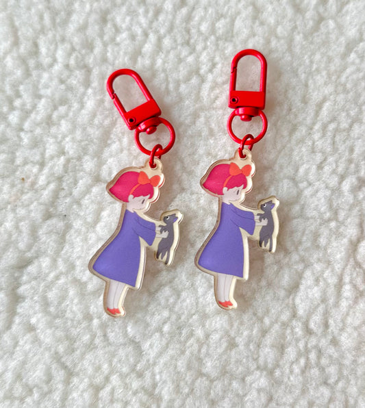 kiki & jiji acrylic keychain