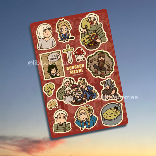 dungeon meshi sticker sheet