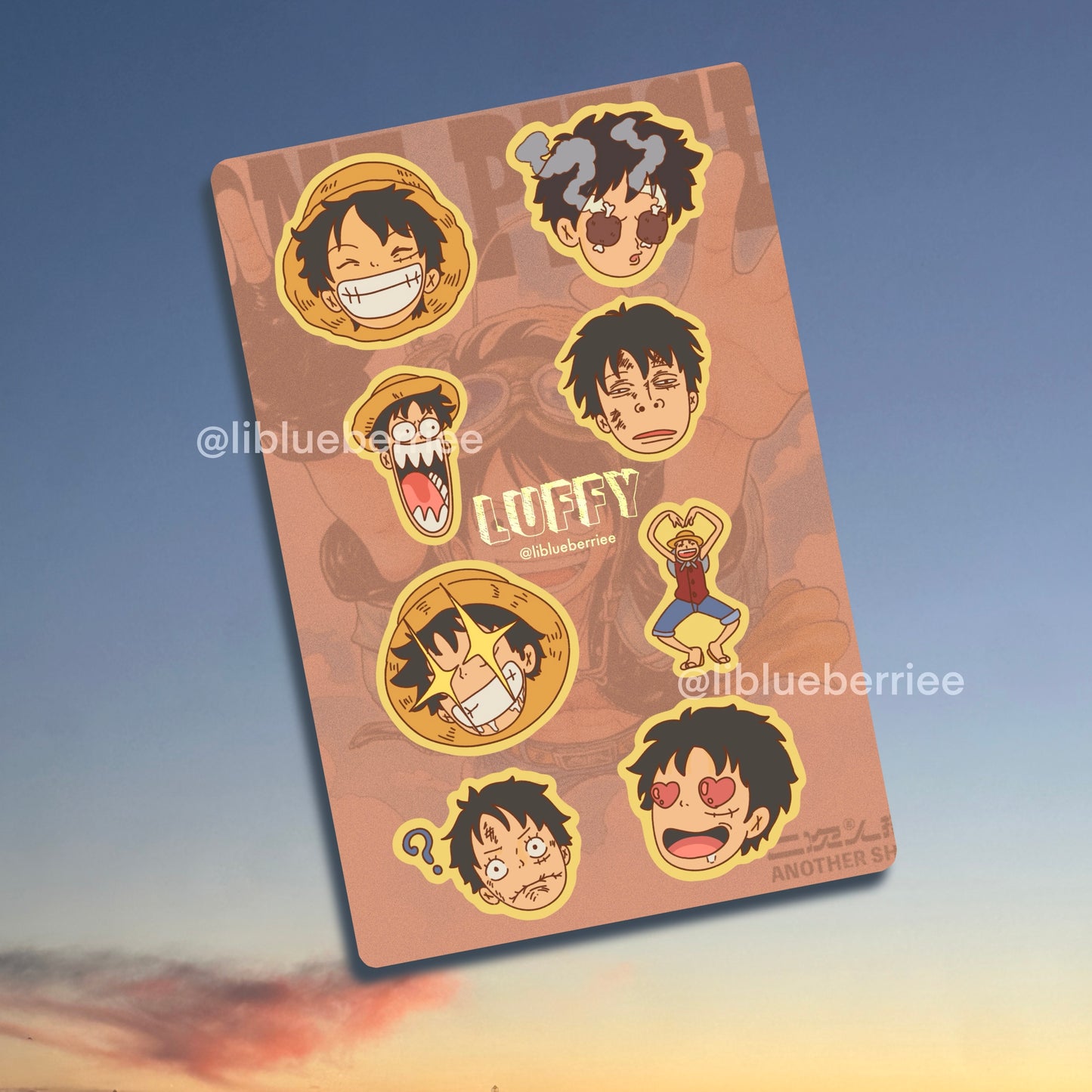 luffy sticker sheet