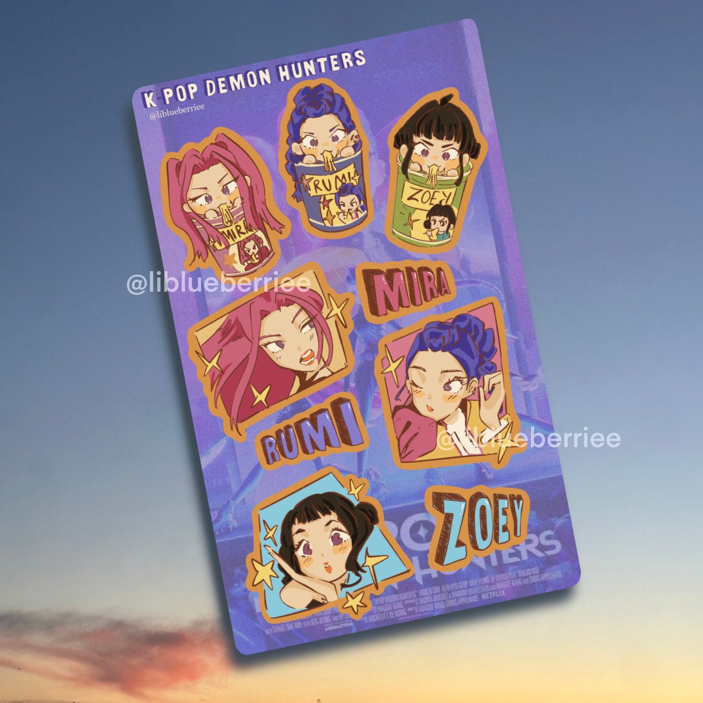kpop demon hunters Sticker sheet